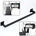 Alise Bathroom Towel Bar Wall Mounted,SUS 304 Stainless Steel Matte Black