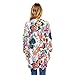 Sunward Flower Chiffon Shawl Kimono Cardigan Coats Jackets Cover up Blouse Tops (S, Multi-color)