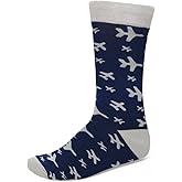 Fun Blue Colorful Dress Socks For Men - Wedding Groomsmen & Formal Occasion Socks