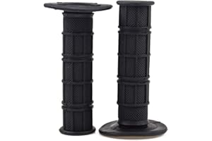 HIAORS 7/8" Motorcycle Hand Grips for CRF YZF WRF KXF KLX Pit Dirt Bike Motocross Motorcycle Offroad Dirt Bike Black