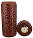 AMANCY Quality Brown Leather Travel Cigar Humidor Case with Cedar Wood Lining，Packed by Gift Box