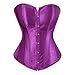 Women's Bustier Corset Top Sexy Lingerie Sets Black Satin Waist Cincher