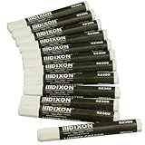 Dixon 52300 Lumber Marking Crayons, White, 12-Pack