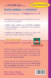 Les  100 QCM clés sur la fonction publique et les institutions