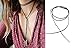 Punk Gothic Velvet Long Chain Wrap Choker Tattoo Necklaces Silver Tube Tassel,65inch