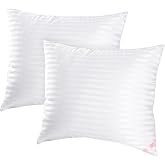 EIUE Throw Pillow Inserts, Machine Washable Pillows,Premium Polyester Fiber Fill for Sofa Bed &amp; Decorative Cushions (White, 18x18inch)