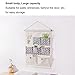 Shiaon Wall Hanging Closet Organizer 7 Pockets Multipurpose Door Storage Bag with 2 Hooks - Space Saver Storage Case Linen Cotton Fabric Grey