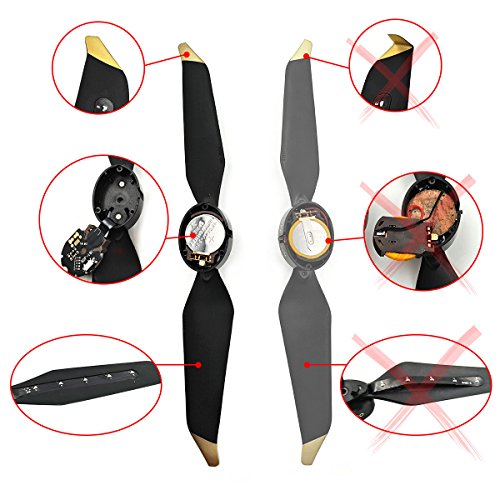 STARTRC Low-Noise Quick-Release Propellers Folding LED Light Flash Propellers for Mavic Pro or Mavic Pro Platinum 2 Pairs