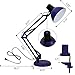 ToJane Blue Desk Lamp, Adjustable Swing Arm Small Desk Lamp for Bedrooms,Flexible Clamp Table Lamp