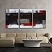 wall26 Canvas Print Wall Art Set Grunge Black, Red & Gray Color Blocks Abstract Shapes Illustrations Modern Art Chic Colorful Multicolor Ultra for Living Room, Bedroom, Office - 24