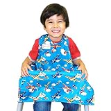 BIB-ON, A New, Full-Coverage Bib and Apron Combination for Infant, Baby, Toddler Ages 0-4+. One Size Fits All! (Planes)