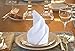CIELTOWN Cotton Cloth Dinner Napkins 1 Dozen (White, 17