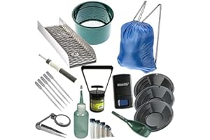 Sluice Monkey Gold Panning Kit 12" 10" 8" Black Gold Pans Mini Sluice Box & Gold Recovery