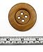 ALL in ONE 10pcs Light Brown Large 4 Hole Sewing Wood Buttons with Wide Edge 50mm(2”)