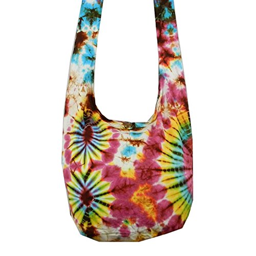 BenThai Products BTP! Tie Dye Sling Crossbody Shoulder Bag Purse Cotton Bohemian - Firework VY5