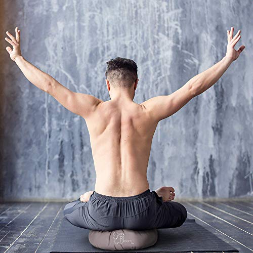 SparkYourBloom-Meditation-Pillow-Yoga-Zafu-Bolster-Mindfulness-Cushion-Beanbag-filling-100-polystyrene-pearls-Posture-Aiding-Machine-Washable