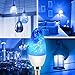 2 Pack E12 Flame Bulb LED Blue Fire Bulbs - Decorative Flickering Bulbs 3 Mode 3W Candelabra Candle Blue Light Bulb for Chandelier Vintage Lighting Halloween Bulbs, Indoor & Outdoor (Torpdeo)