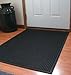 Durable Stop-N-Dry Indoor Rubber Backed Carpet Entrance Mat, 3' x 4', Charcoal