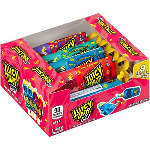 Juicy Drop Sweet & Sour Lollipop Variety Party Pack 9 Count Sweet