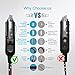 Chanzon 12V/24V Car Cigarette Lighter Extension Cord - 12Ft UL 16AWG Cable with 15A Fuse - Heavy Duty Auto DC Power Plug Connector for Tire Inflators, Cleaners & Adapter - Male to Female Socket