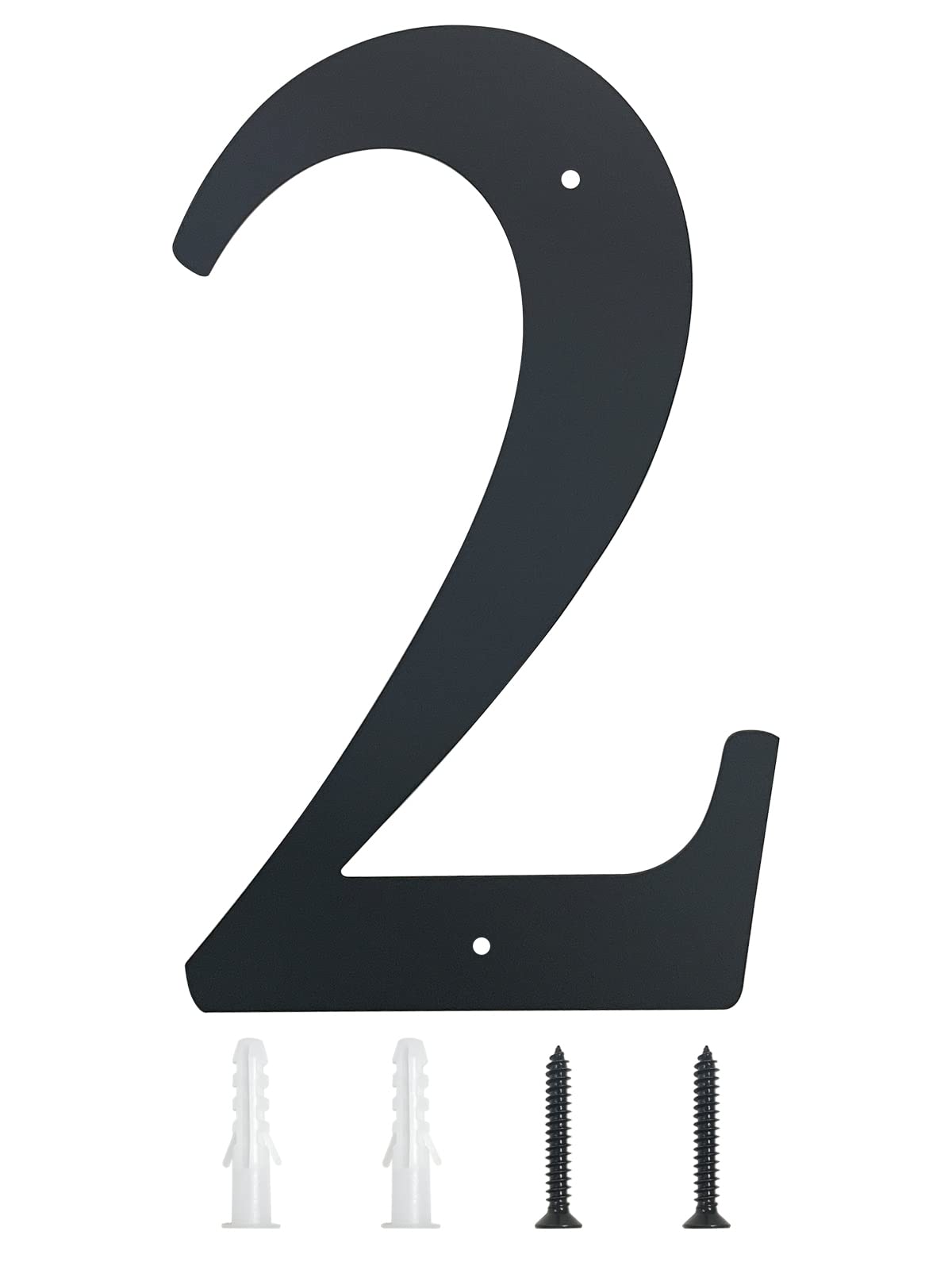 11 Inch Super Large House Numbers, Modern Address Numbers Elegant Black Finish Numbers Solid Metal House Sign for Door Plate for Home Gate Building Store Mailbox (2)
