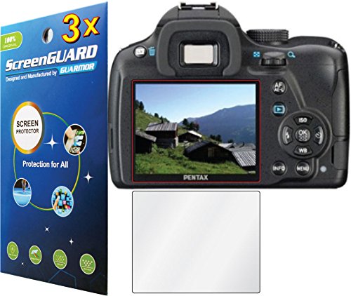 GuarmorShield 3x Pentax K50 K-50 Digital Camera Premium Clear LCD Screen Protector Guard Shield Kit (NO CUTTING, GUARMOR Brand)
