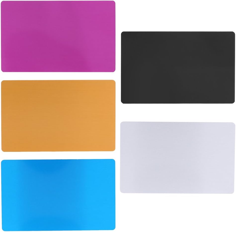 50Pcs Metal Business Cards Blanks for Customer Laser Engraving DIY Gift Cards 5 Colors Optional(Purple), 3.5 x 2 inches - Image 4