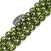 SHG 8mm Round Faceted Green Peridot Beads Natural Gemstone Agate Beads for Jewerly Making Beads Strand 15 inches Jewelry Making Beads Spacer Beads (8mm Faceted Green Peridot)