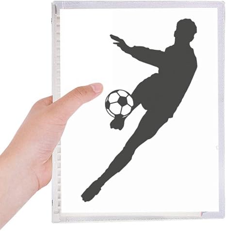Amazon スポーツのサッカー選手のシルエット 硬質プラスチックルーズリーフノートノート ノート 文房具 オフィス用品
