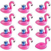 TONUNI Flamingo Inflatable Drink Holder Float Coaster 12-Pack