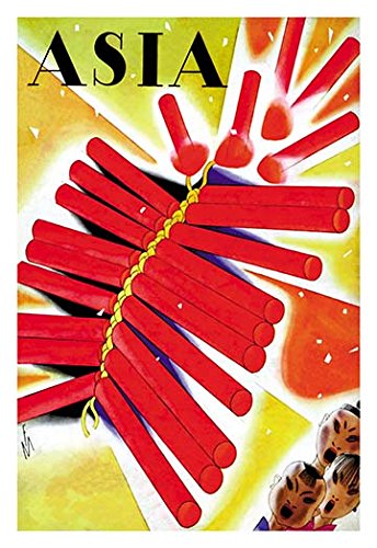 Buyenlarge Chinese Fire Crackers W/Title - Gallery Wrapped 44"X66" canvas Print., 44" X 66""