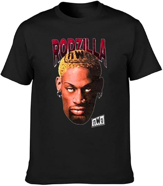 Dennis Rodman Rodzilla WCW Wrestling Short Sleeve T-Shirt for Men style1 XL | Amazon.com
