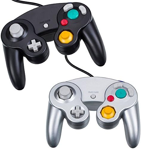 Gaming Joysticks, NewBull Controllers Set for Gamecube (Black Silver)
