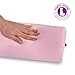 Half Moon Pillow Bolster - Pain Relief Memory Foam Cushion with Removable/Washable Cotton Cover – Reduced Stress on Spine, Effective Support for Side and Back Sleepers etc. (Light Pink)
