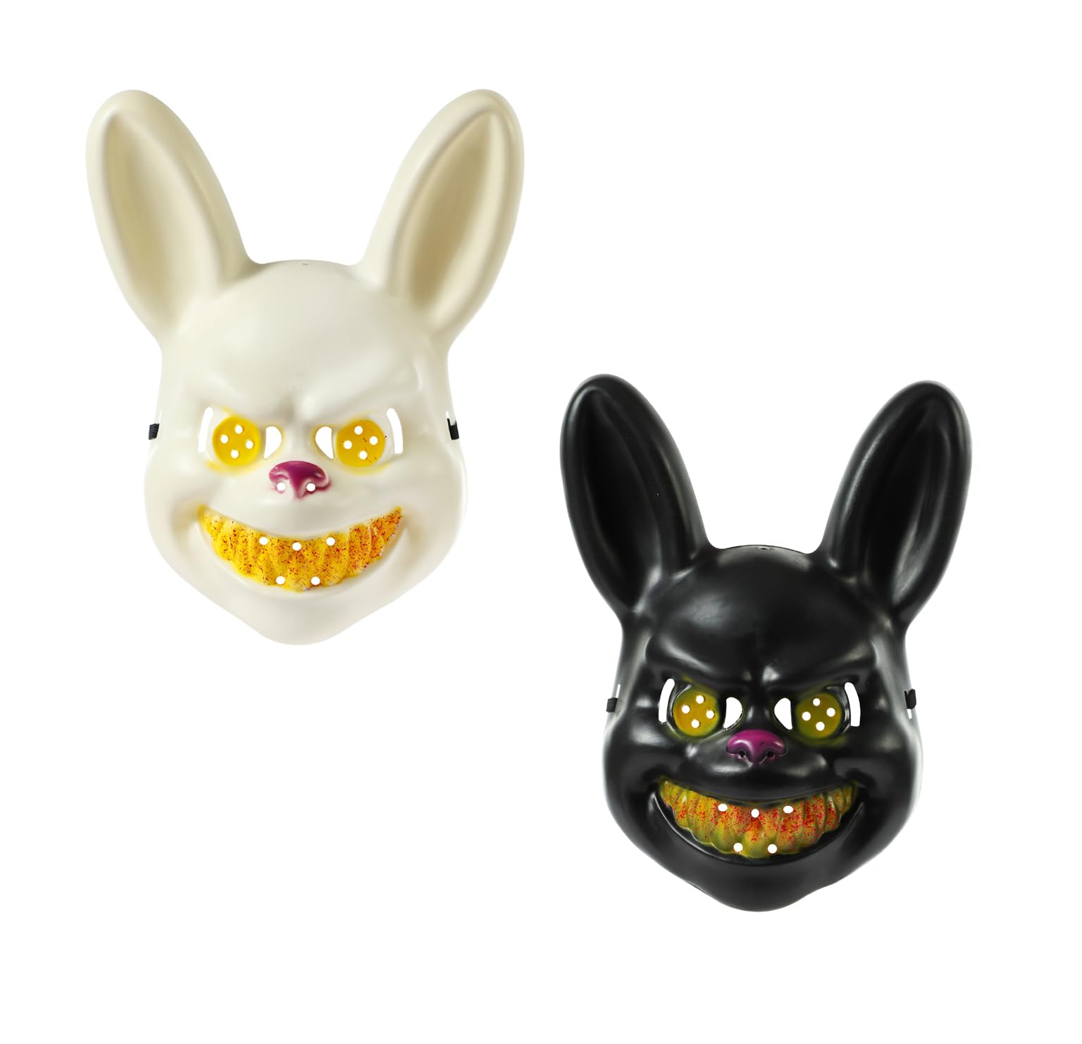 Komonee 2 x Rabbit Mask Adult Halloween Costume Party Unisex Fancy Dress Outfit