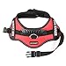 Pawshoppie Real Reflective Service Dog Vest Harness 2 Free Removable Service Dog 2 “Emotional Support” Patches, Woven Polyester & Nylon, Comfy Soft Padding (XS(Girth:18-22''), Red)