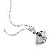 H&Beautimer 925 Sterling Silver Jewelry Cubic Zirconia Camera Pendant Necklace for Women 18'' Silver Chain Photographer Gifts Birthday Gifts