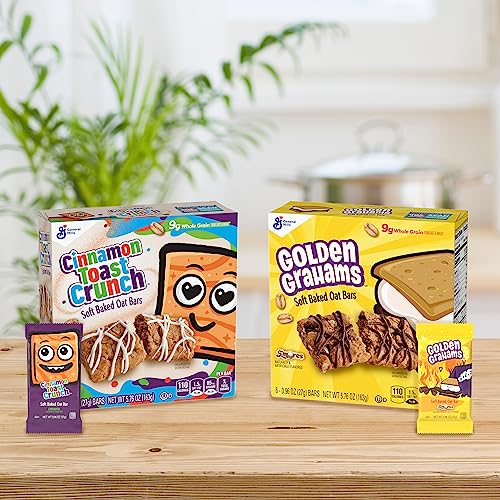CINNAMON TOAST CRUNCH SOFT BAKED OAT BARS, CHEWY SNACK BARS, 6 CT