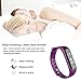 Fitness Tracker, B2Future Bluetooth 4.0 Fitness Tracker Watch, Blood Pressure Heart Rate Monitor Sleep Monitor Calorie Counter Pedometer Activity Tracker for Android and IOS Devices (Purple, 0.86)