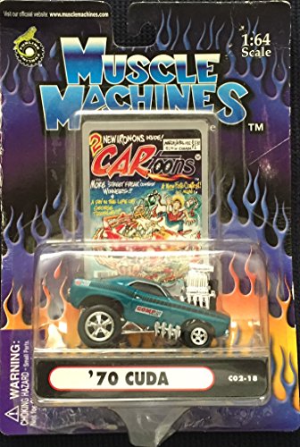 MUSCLE MACHINES 1:64 SCALE CARTOONS SERIES GREEN '69 CHEVELLE C02-21 DIE-CAST
