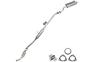 Stainless Steel Northeastern Exhaust - Catalytic Resonator Muffler Exhaust System Kit Fits 2005-2006 HONDA CRV 2.4L