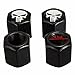 Funnytoday365 4X Black Car Auto Wheel Tyre Tire Stem Air Valve Caps Dust Covers Skull Punisher
