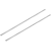MECCANIXITY 2 Pcs Square Aluminum Flat Bar, 1/4" (6mm) Thick x 1/4" (6mm) Width x 12" (305mm) Long 6061 Aluminum Flat Plate Solid New Mill Stock Silver for Industrial Building