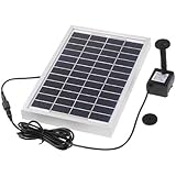 Docooler 12V 5W Silicon Brushless Solar-Powered Water Pump Water Cycle/Pond Fountain