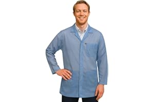 STATICTEK ESD Jacket with Snap Cuff - Level 3 Certified Anti-Static Smock - Lightweight Protective Workwear for Electronics & Labs