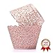 SUYEPER 100pcs Cupcake Wrappers Artistic Bake Cake Paper Cups Little Vine Lace Laser Cut Liner Baking Cup Muffin Case Trays for Wedding Party Birthday Decoration (Pink)