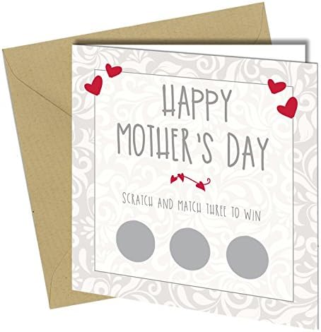 #485 Mothers Day Win and Lose Grandchild Greeting Scratch Card Rude Funny Joke 6x6