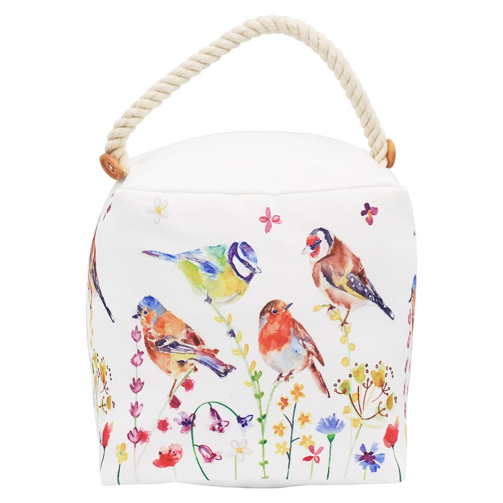 Garden Birds Design Cube Doorstop
