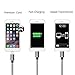 Aonsen iPhone Cable,3Pack 6FT Nylon Braided Charging Cord 8 Pin to USB Lightning Cable Charger for iPhone 7/SE/5/5s/6/6s/6 Plus,iPad Air/Mini,iPod,Compatible with iOS10(DarkGray-White)