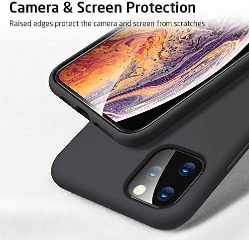 Loxxo® Case for iPhone 11 Pro, Case Cover with Liquid Silicone Rubber, Comfortable Grip, Screen & Camera Protection, Vel